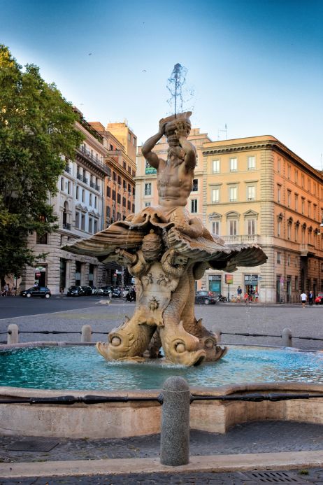 008 Tritan Fountain at Piazza Barbarini July 5 Rome c